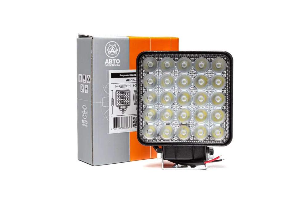 AE75S-25LED-42HC Фара светодиодная дополнительная квадратная, направленный свет, 25 диодов, 75W