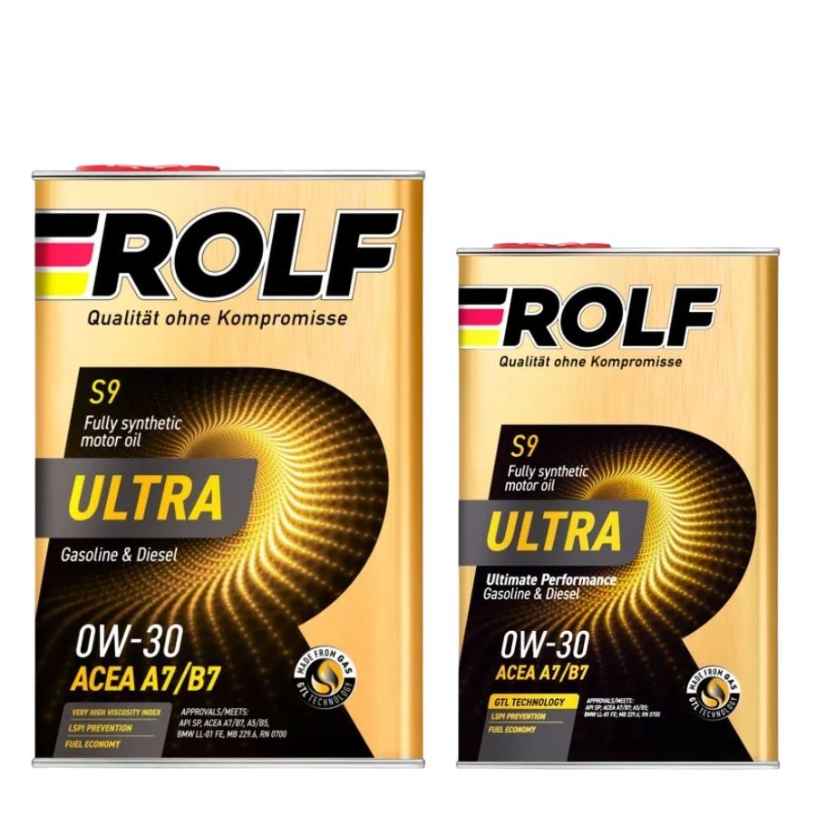 Масло моторное ROLF 4л Ultra 0W-30 ACEA A7/B7 API SP синтетическое