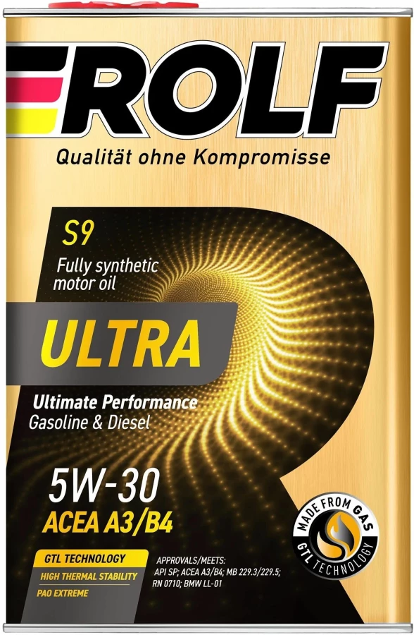 Масло моторное ROLF 4л Ultra 5W-30 ACEA A3/B4 SL/CF синтетическое