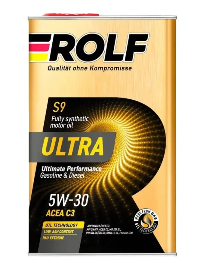 Масло моторное ROLF 1л Ultra 5W-30 ACEA C3 SN/CF синтетическое