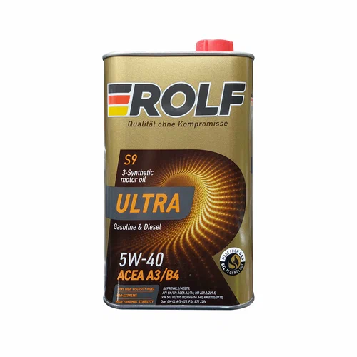 Масло моторное ROLF 1л Ultra 5W-40 ACEA A3/B4 SL/CF синтетическое
