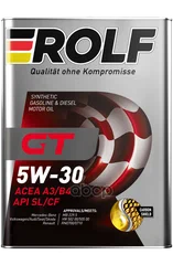 Масло ROLF GT 5W-30 ACEA A3/B4 синтетическое 4л