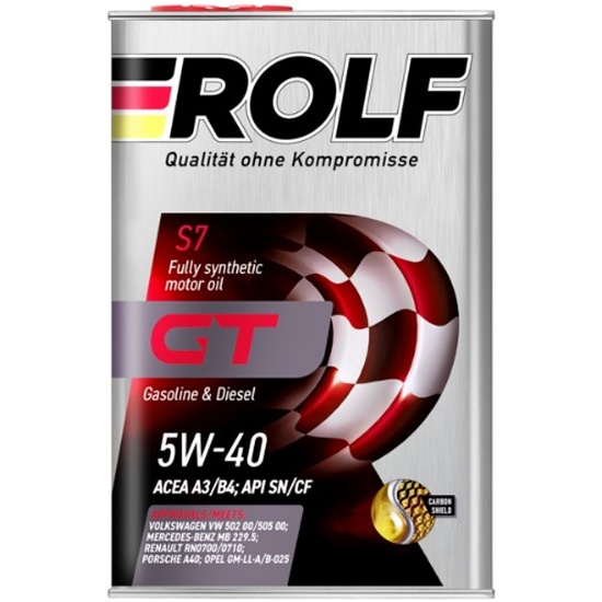 Масло ROLF GT 5W-40 SN/CF синтетическое 4л