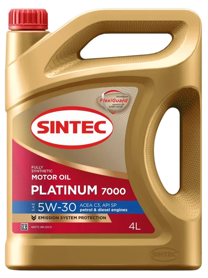 Масло моторное Sintec 5W-30 Platinum 7000 A3/B4 SL/CF синтетическое 1л