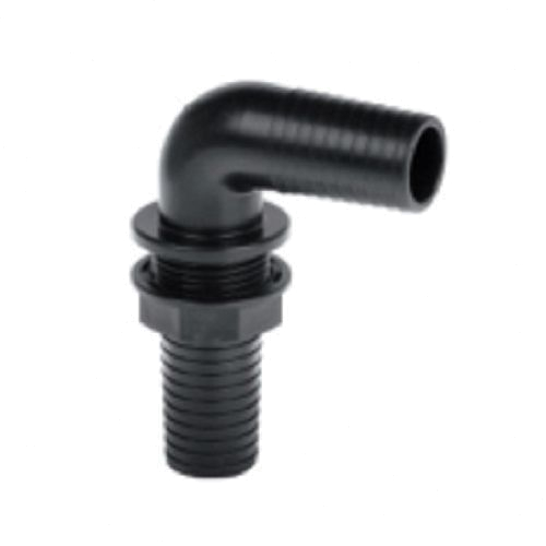 Фитинг 3/4" угловой 90° с гайкой; вх.- вых. ёлочка 40 мм.