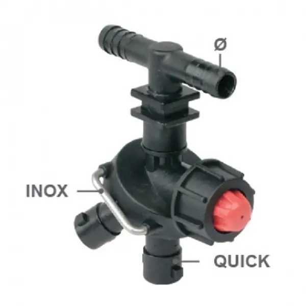 Корпус 3-х позиционный шланового типа D3/4"(19mm.) проходной