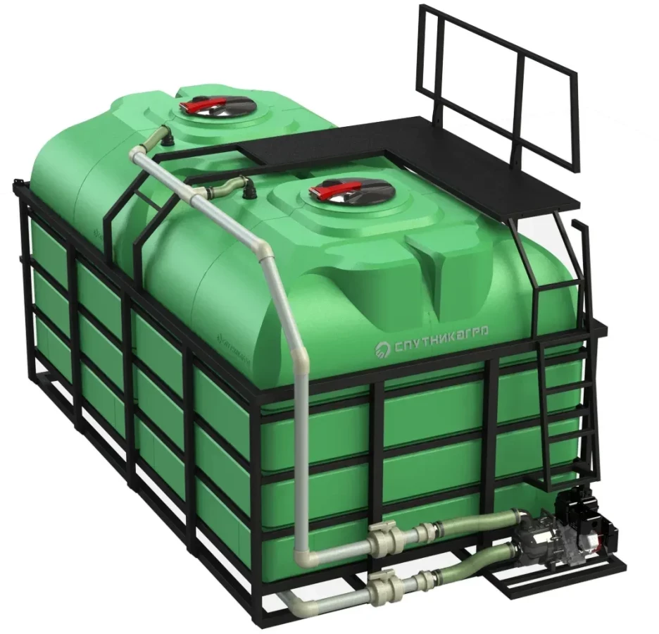 Растворный узел для смешивания и перевозки удобрений 10.000 литров